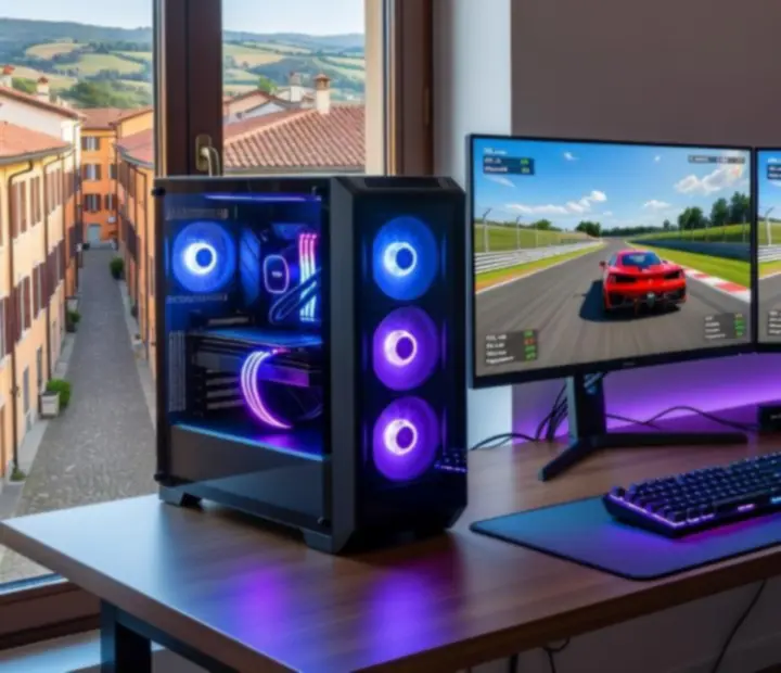 Setup PC gaming con luci RGB