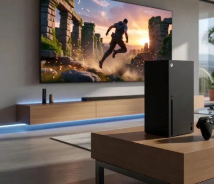 Console Xbox Series X e Series S in un salotto moderno
